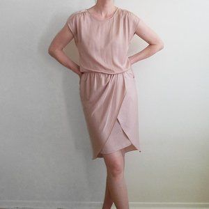 BCBGMaxAzria Arora Blush Pink Wrap Dress